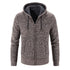 Cardigan Solid Men Fashion Thick Casual Hooded Classic Keep Warm Male Sweaters